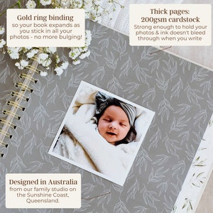 Unisex Baby Memory Book Photo Keepsake to Record Milestones & Firsts Gender Neutral image 4
