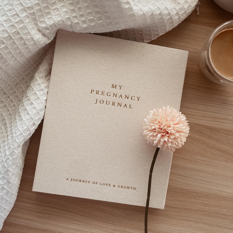 Pregnancy Journal (USA) - Pregnancy Planner Gift for Expectant Mother, Floral Pregnancy Record Book image 1