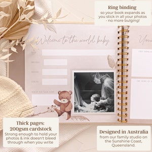 Baby Memory Book Photo Keepsake to Record Milestones & Firsts image 3