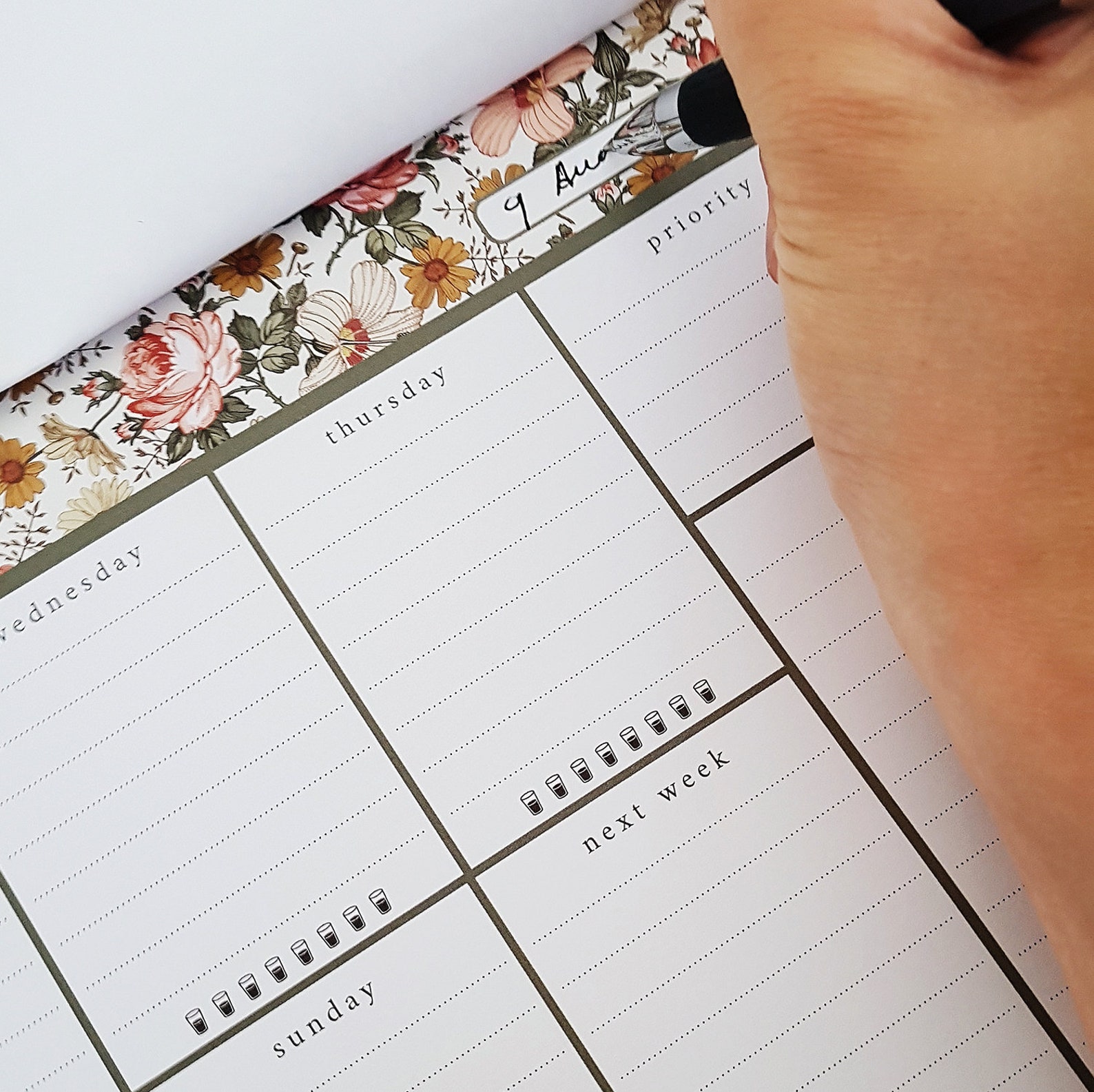 Desktop Weekly Planner Notepad 8.5x11 60 Undated Etsy