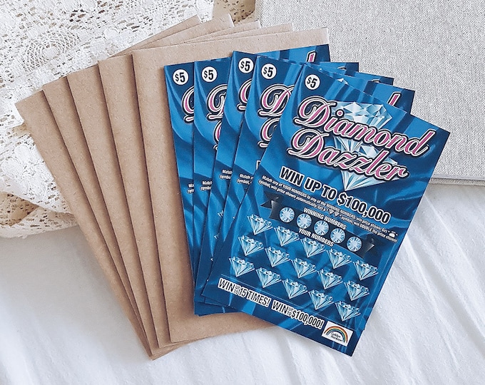 Pregnancy Announcement Scratch Off (USA), Scratchie Lotto Replica Scratch Off Card Ticket for Husband, Grandparents & Family (5 Pack)
