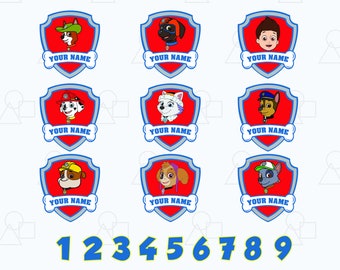 paw patrol shield etsy