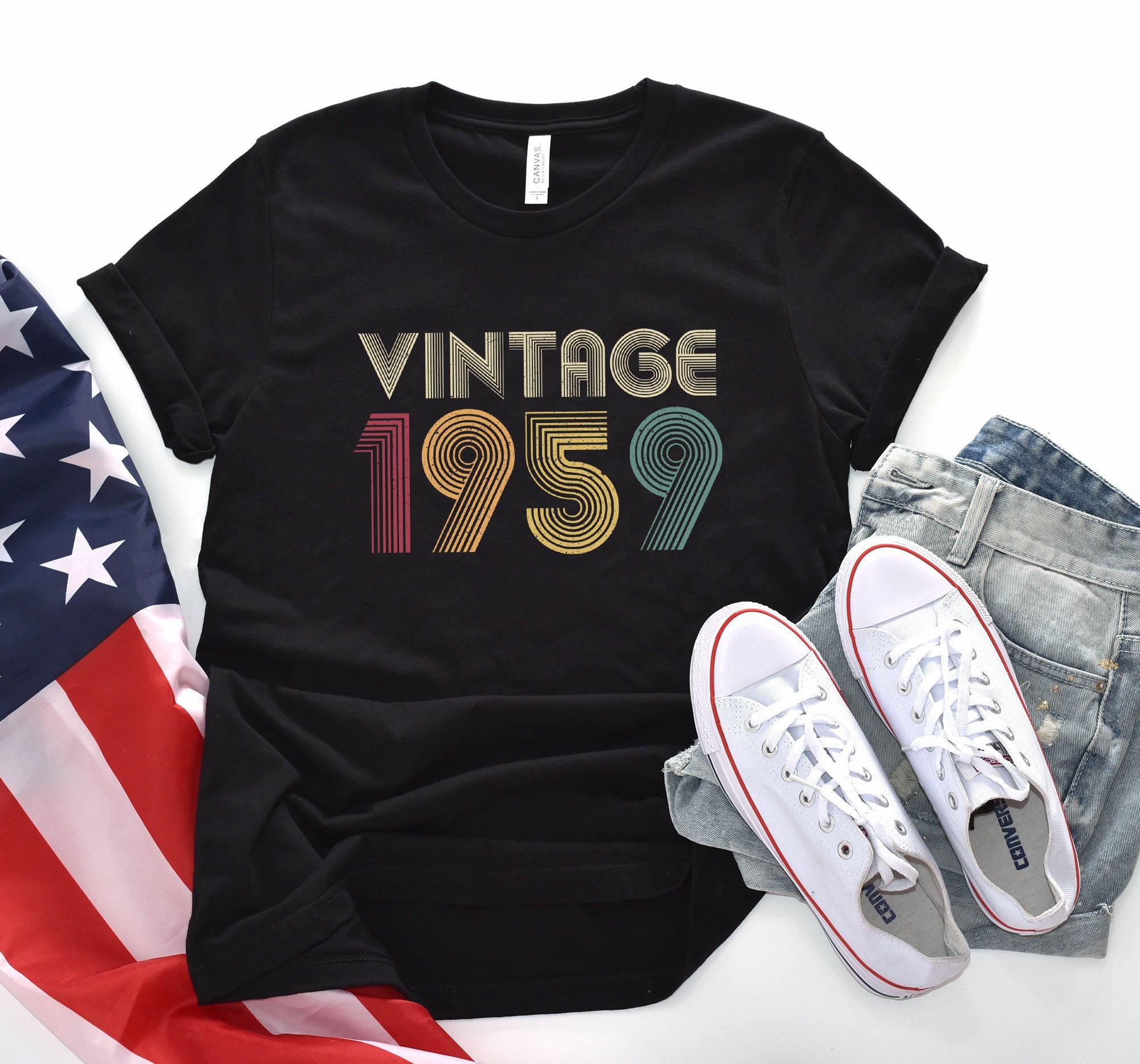 60e anniversaire cadeau Vintage 1959 chemise pour femmes hommes rétro couleur classique 60e anniversaire cadeau idées 1959 T-shirt Tee cadeaux de fille 60e Vintage anniversaire cadeau Vintage 60e 1959 chemise pour femmes hommes rétro couleur classique 60e anniversaire cadeau idées 1959 T-shirt Tee cadeaux de fille 8ea9da