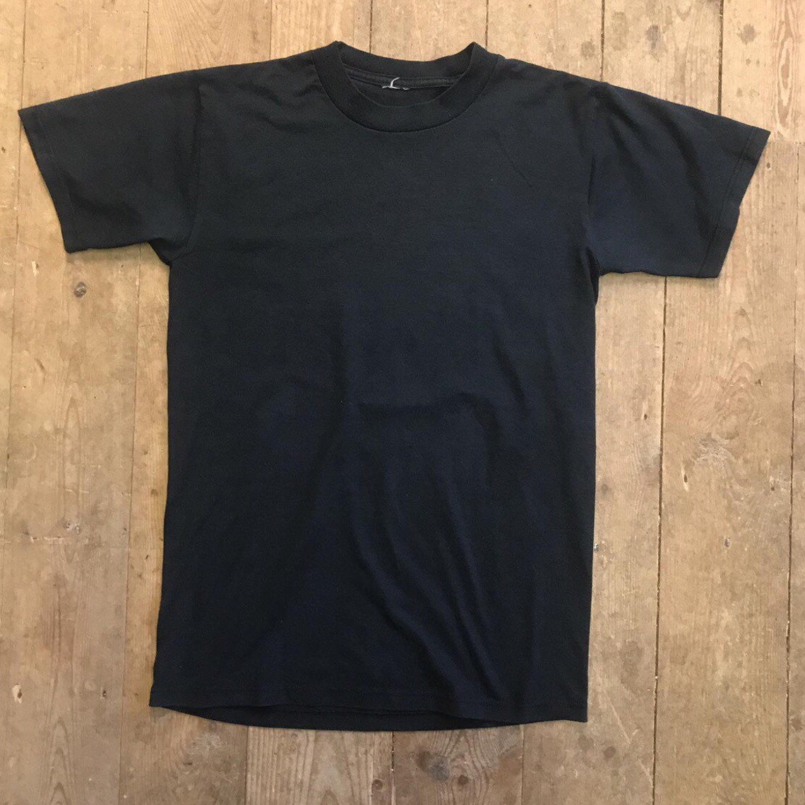 Vintage 1990s Black Blank T-Shirt. | Etsy