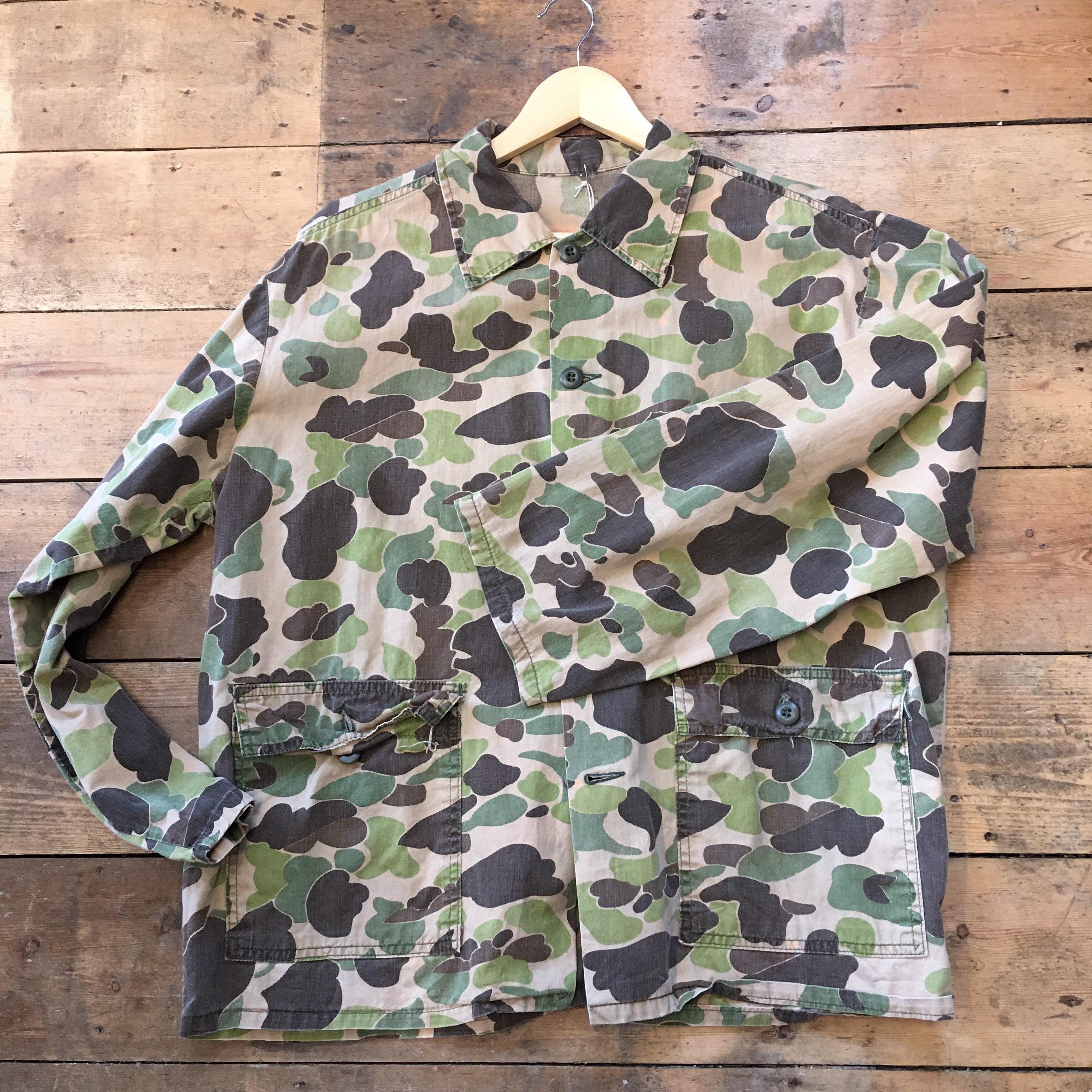 Vintage 1960s 70s Camouflage military style jacket coat | Etsy