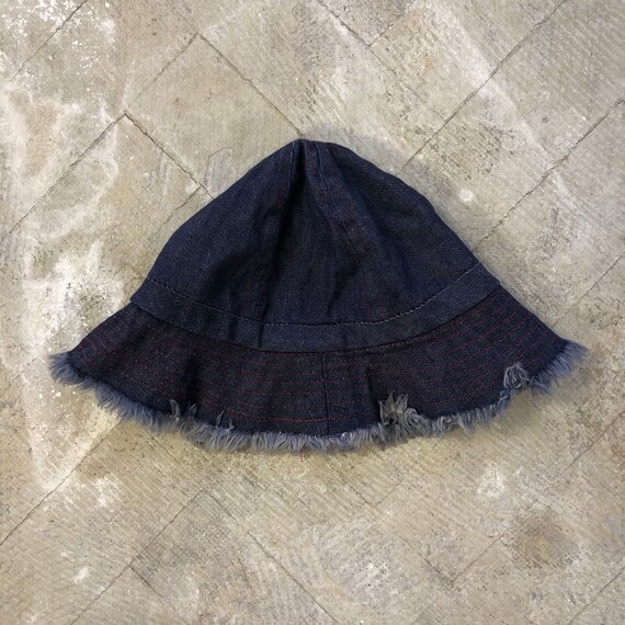 Vintage 1970s Denim Bucket Hat Cap