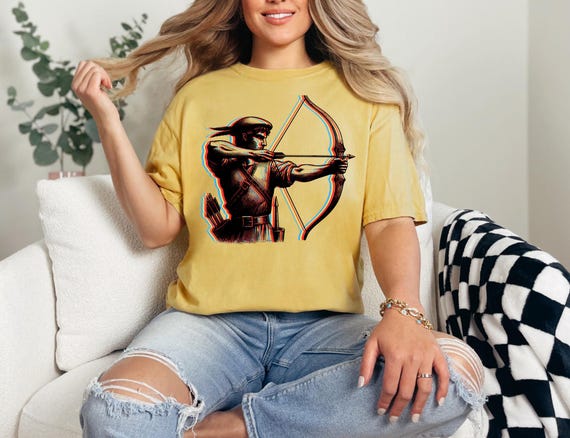Archery Inspired Unisex Garment-Dyed T-Shirt - Festival Outfit Idea - Sport Shirt, Trendy Graphic Tee for Hunting Lovers