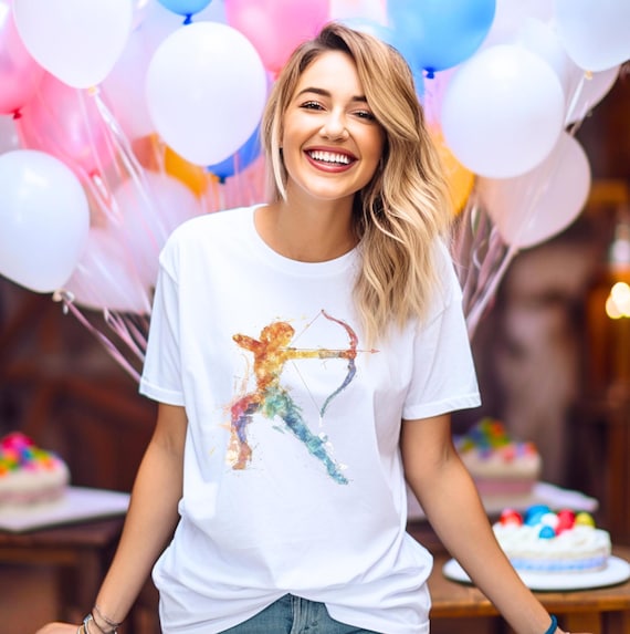 Watercolor Archer Art Tee for Outdoor Enthusiasts - Trendy Graphic Unixex Shirt for Archery Lovers - Hunting lover - Birthday present