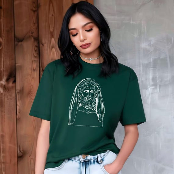 Antique Zeus White Head Greek Mythology Unisex T-shirt - Outdoor Sport Fashion - Regular Fit Design - Casual Everyday Wear Graphic Tee
