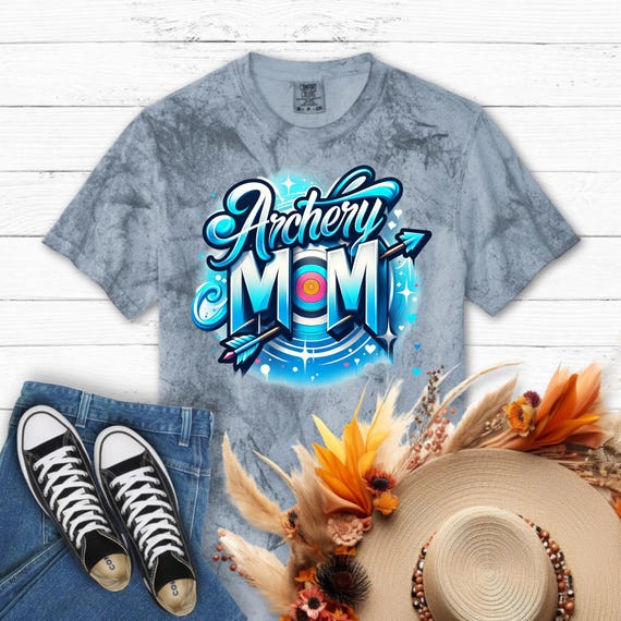 Archery Mom Unisex T-shirt, Tie Dye Archery Tee, Color Blast Archery T-shirt Perfect for Adventurers and Outdoor Enthusiasts