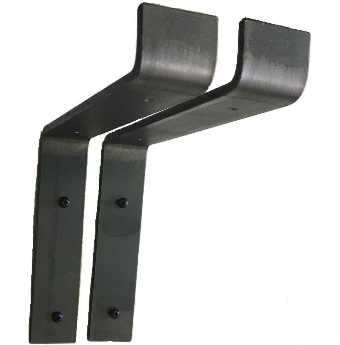 2x Heavy Duty Scaffold Board Brackets. Raw Steel. Rustic. Industrial