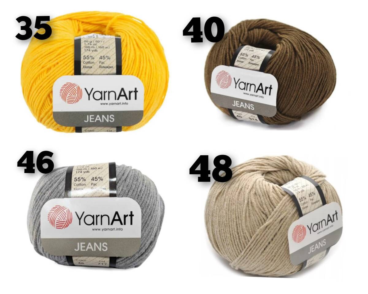 18 skeins multiple color. Yarnart Jeans. Cotton yarn. Yarn Etsy