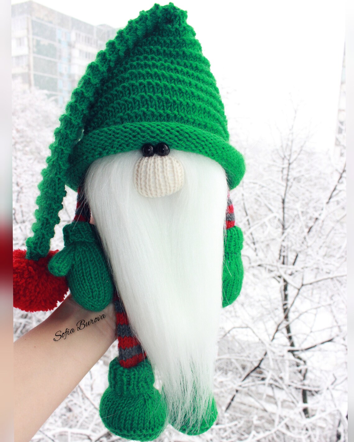 Knitted Gnome Pattern. Valentine's Day Gnome Pattern. Knit Etsy