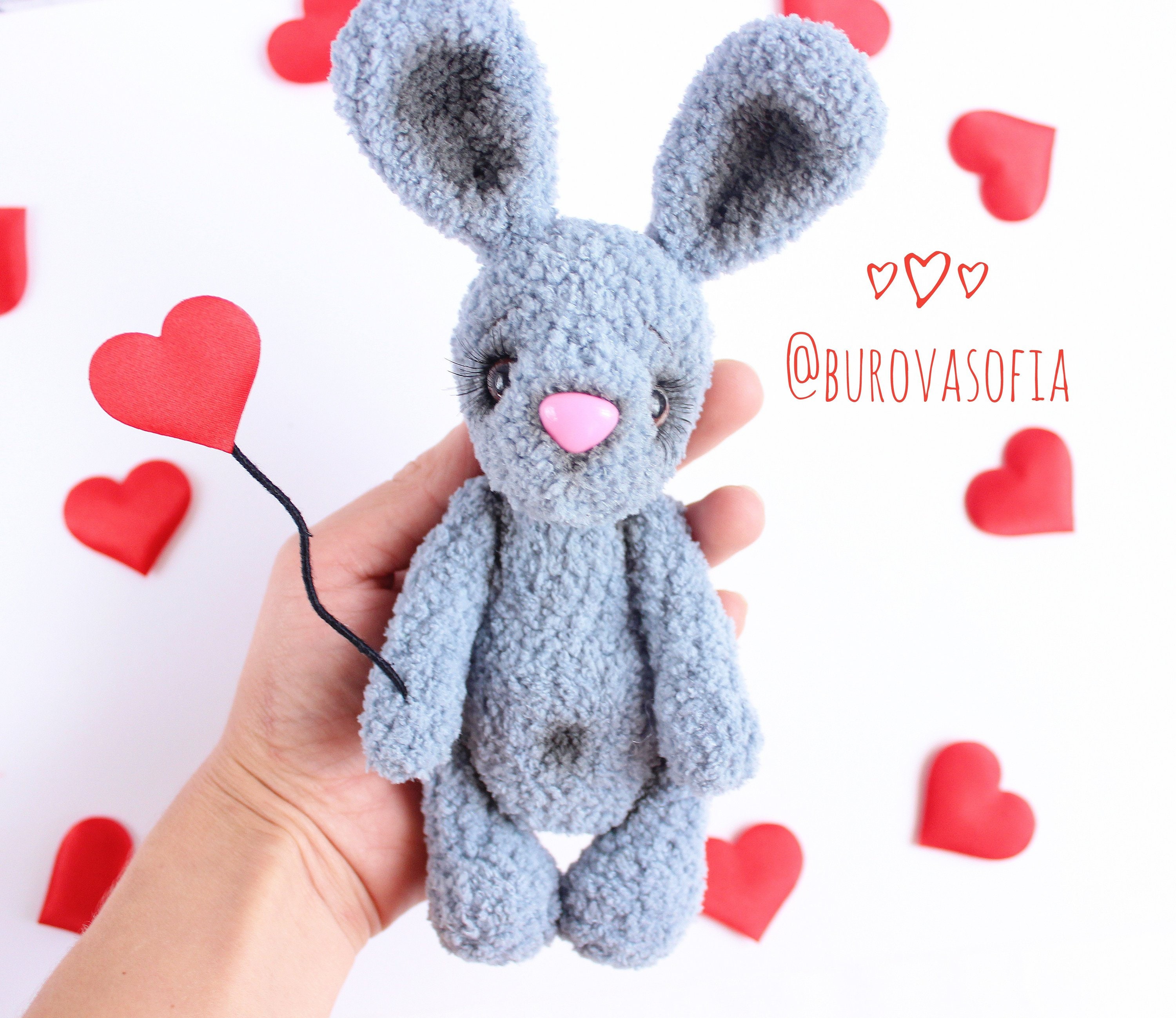 grey stuffed bunny