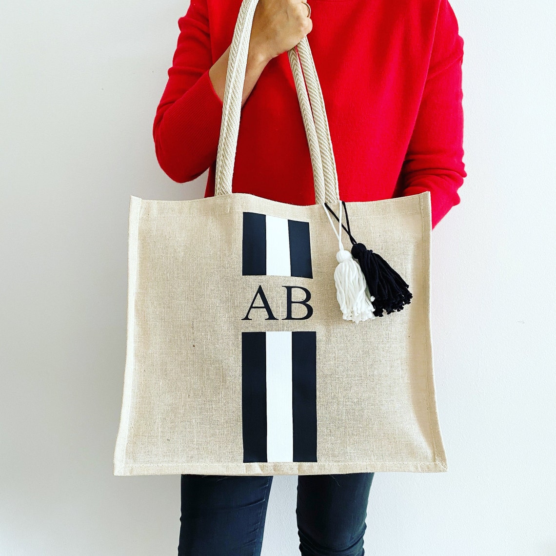 travel bag with initials