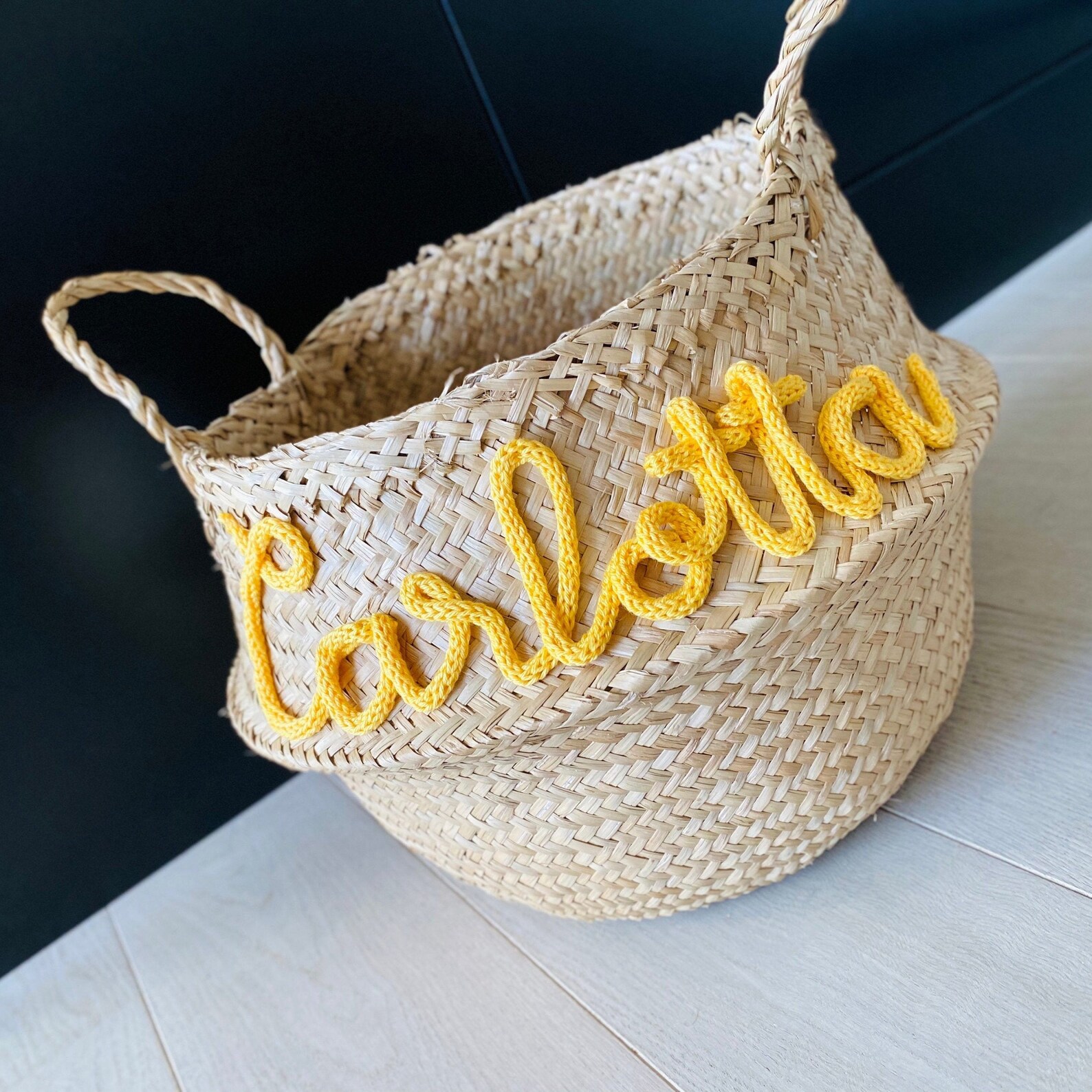 Children's basket wicker basket name personalized gift Etsy