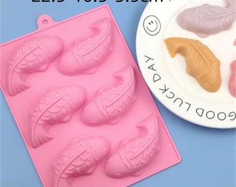 6-Fishes Soap Mould Cake Mold Flexible Silicone Mold For Handmade Soap Candle Candy Chocolate Cake Fimo Resin Craft