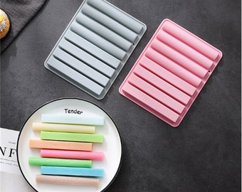 8 cavity crayons  Cake Mold  biscuit  Mold For Handmade Soap  Candy Chocolate Cake Fimo Resin Craft