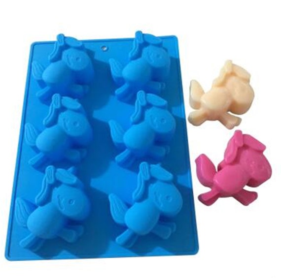 6cavity Horse Cake Mold Soap Molds 3d Flexible Silicone Mould Etsy