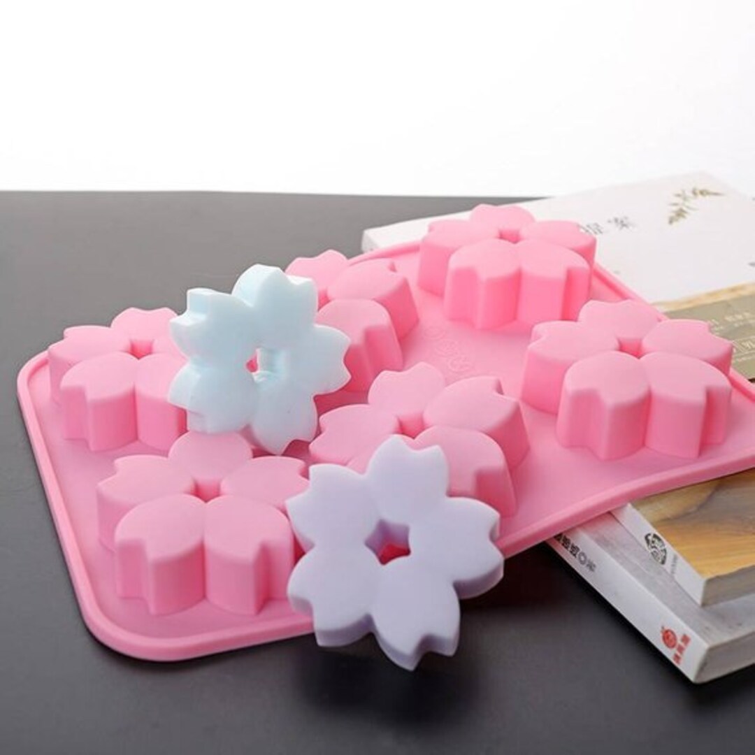 6cherry Blossoms Flower Cake Mold Soap Molds 3d Flexible Silicone