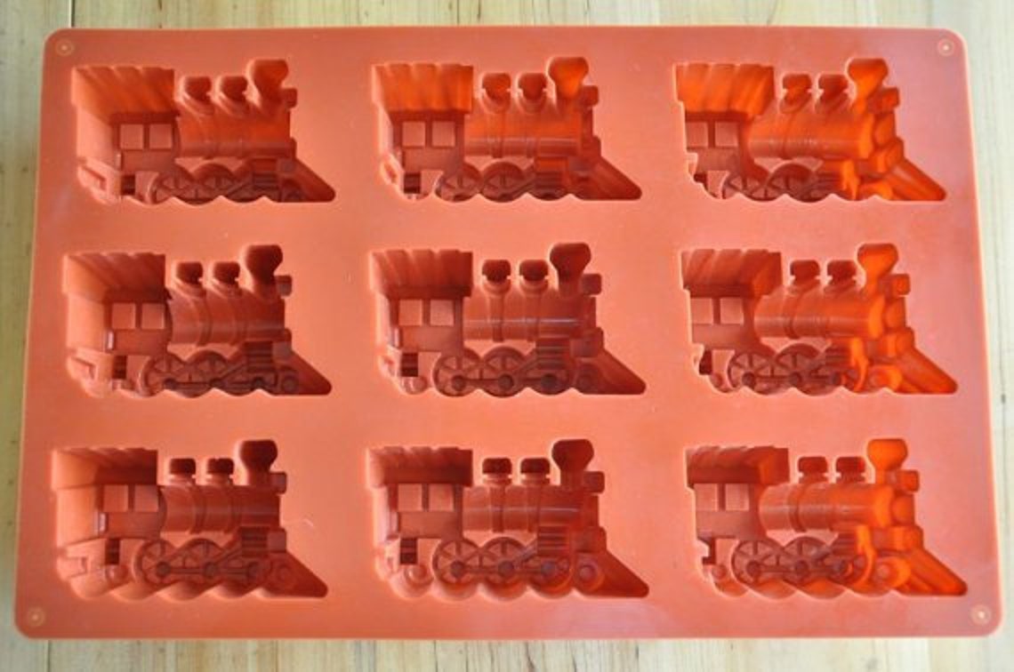 Train Cake Mold Soap Molds Flexible Silicone Mould Candle