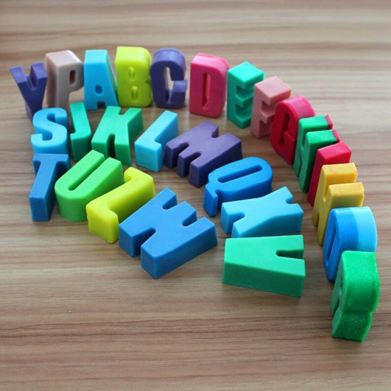 Letter Alphabet Cake Mold Soap Molds Flexible Silicone Mould Etsy