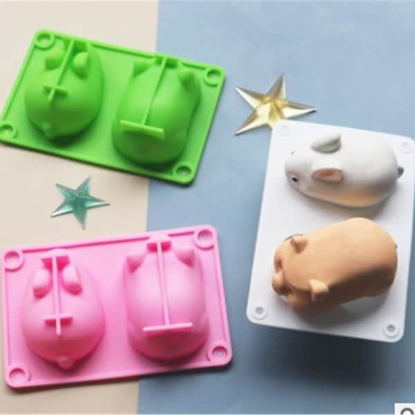 Handmade soap chocolate ice cream pig rabbit silicone mold eggshell baby girl silicone mold soap mold