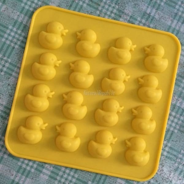 16-Small Duck Biscuit mold Cake Mold Soap molds Flexible Silicone Mould For Chocolate Candy Resin Crafts polymer clay baking tools Ice Tray