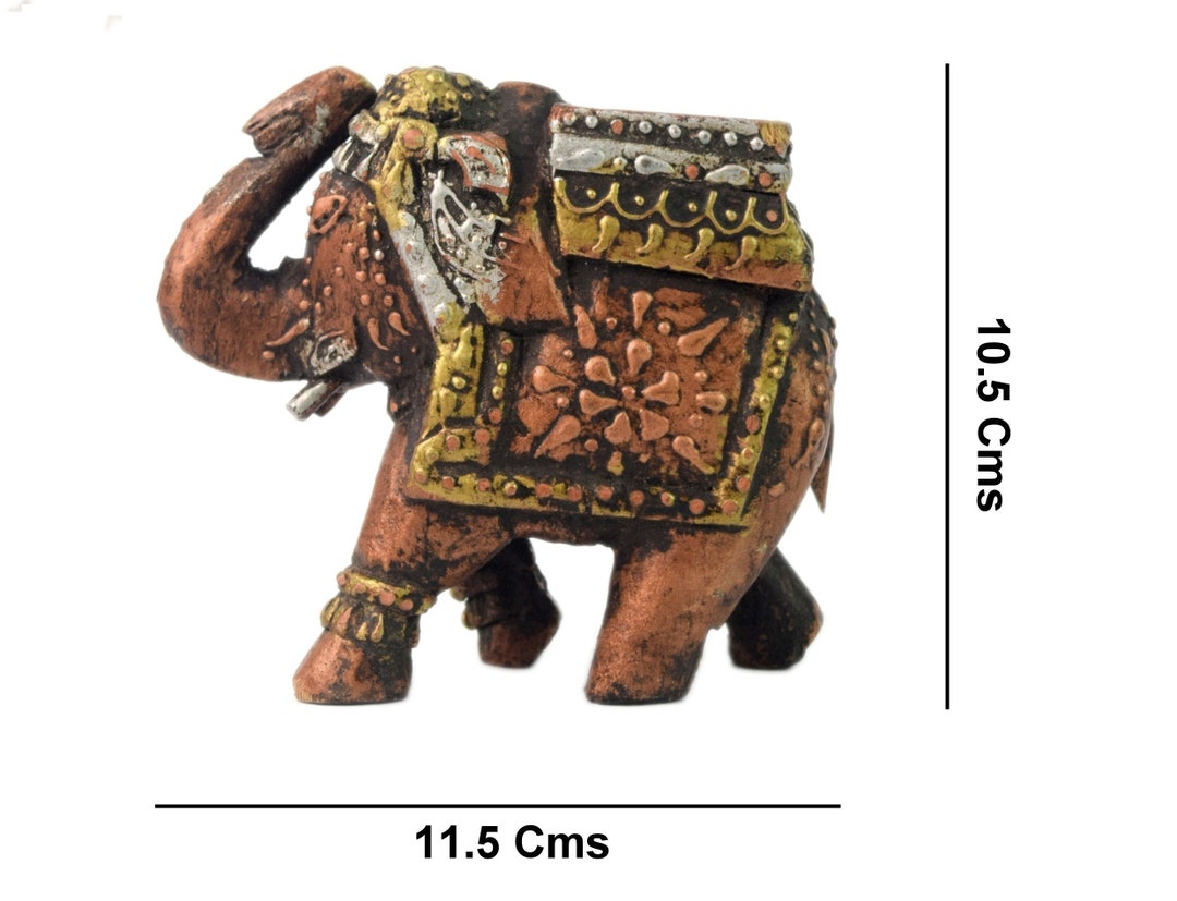 Antique Look Wooden Decorative Elephant Statue Beautiful Etsy