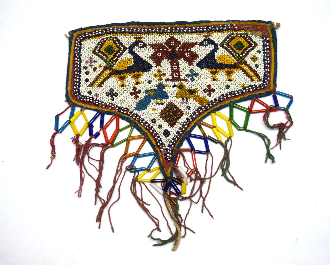 Gujarati Kutch Hand Embroidery Work Wall Hanging Peacock Etsy