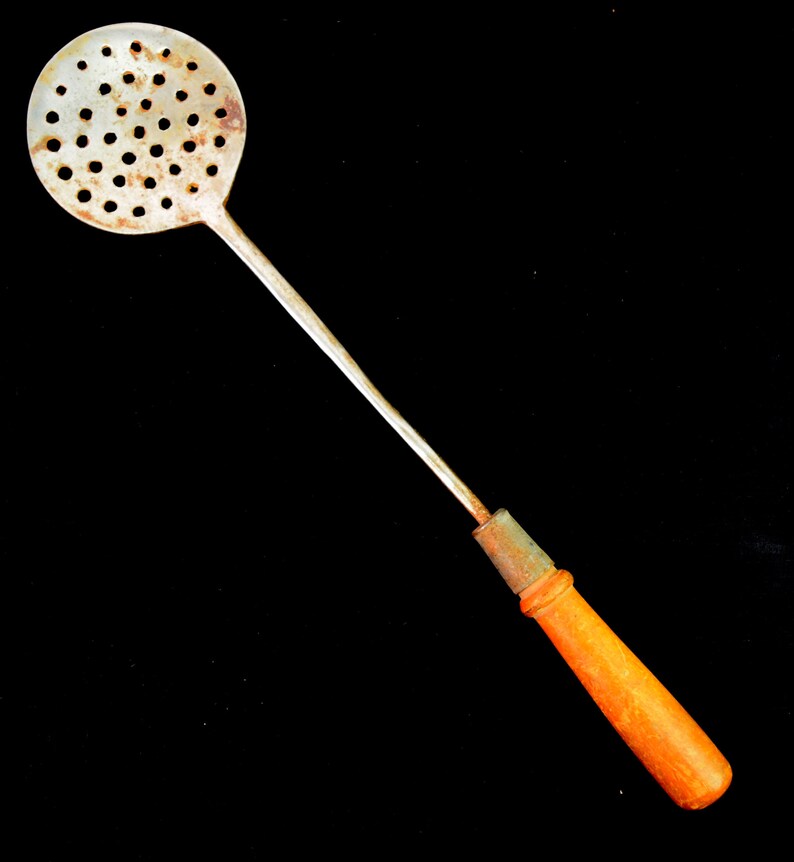 Indian Vintage Kitchen Skimmer Wooden Handle Fitted Kitchen Etsy