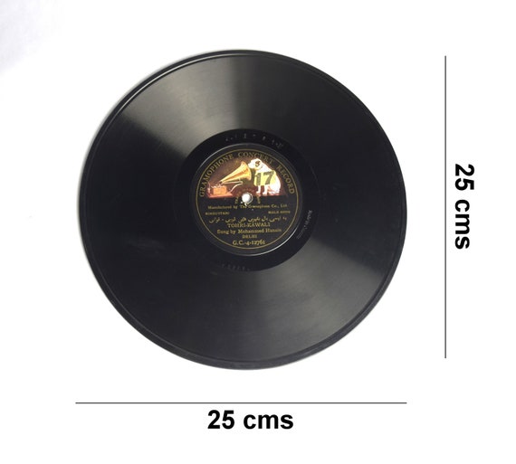 Vecchio disco da concerto per grammofono da collezione da collezione Record  decorativo Hindustani Male Song Record Made In Calcutta Record i46-243 -   Italia