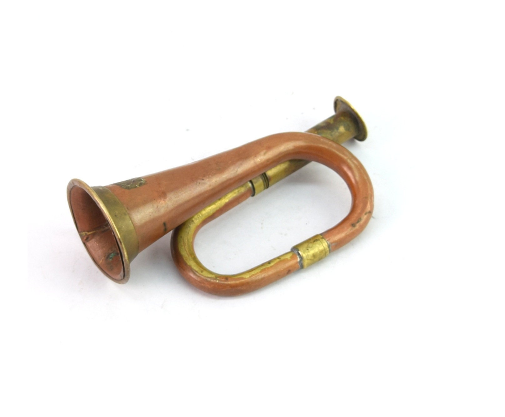 Antique Decorative Horn Copper & Brass Made Musical Instrument Bugle Old  Indian Collectible Rare Musical Instrument Bugle Decor I46-84 