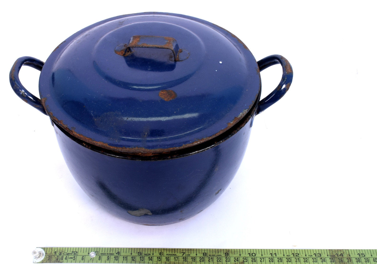Vintage Blue Enamel Cooking Pot Kitchenware Home Decor Nice Etsy