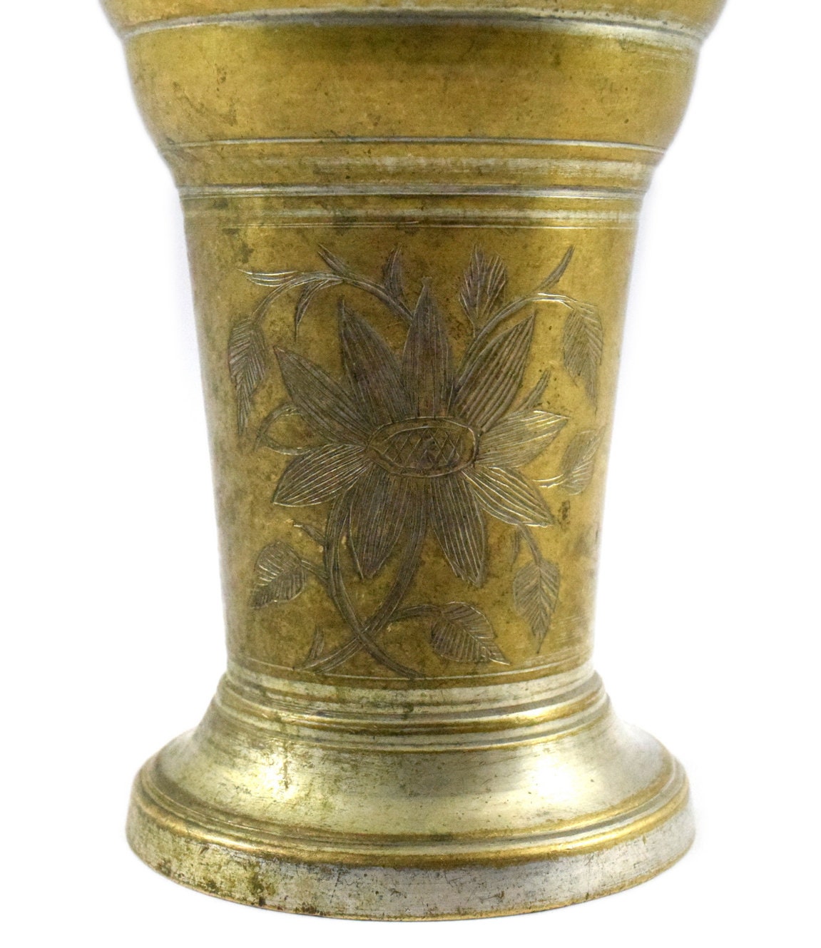 Vintage India Hammered Brass Tumbler Cup #39