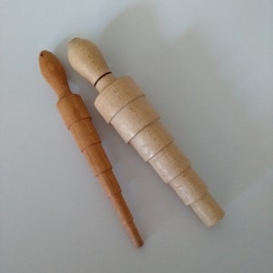 Große Hedebo-Gauge (Couronne Sticks) - Handgefertigt auf Bestellung aus massivem Hartholz, ideal für Nadelspitzen und Stumparbeiten