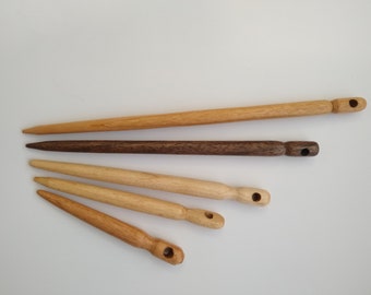 Wooden Needle for Tapestry, Weaving or Hair Dressing. Handmade from solid hardwoods, they can also be custom sized.