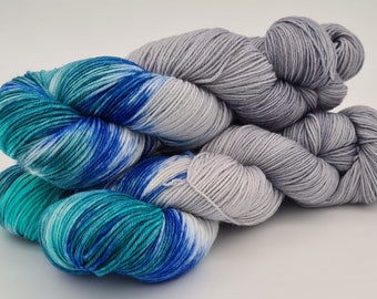 Sock Yarn/Soxx Hand Dyed - Grey Eminence/Color 5