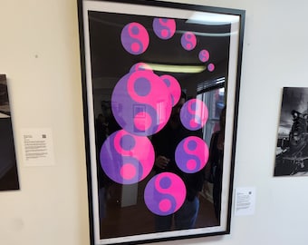 Psychedelische Yin Yang Blacklight-poster - Limited Edition