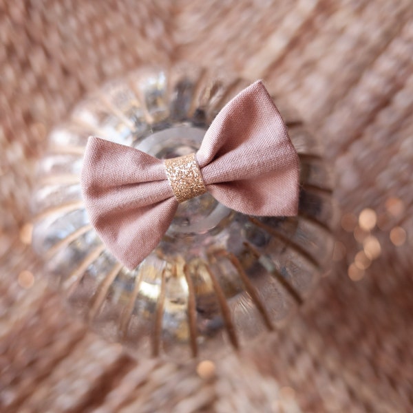 Barrette "mignonnette" uni vieux rose