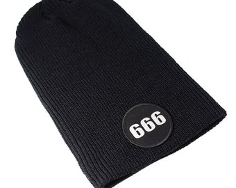 666 Patch Slouch Beanie