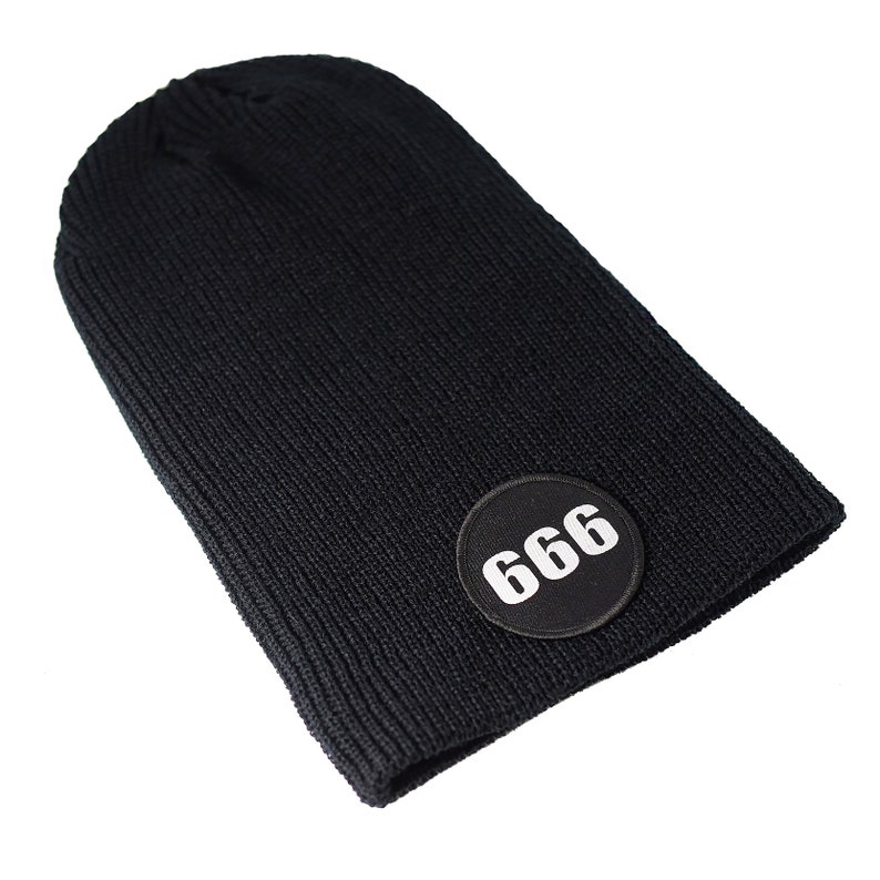 666 Patch Slouch Beanie