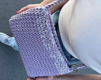 Small crochet eco friendly crossbody bag