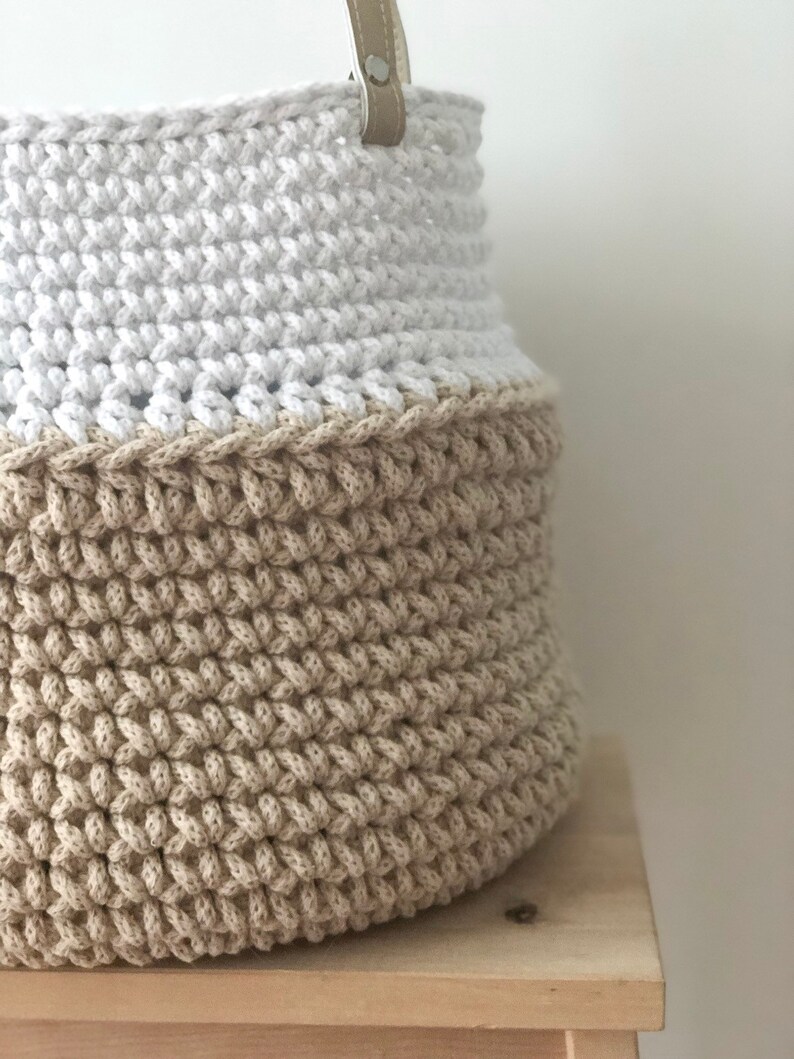 Large Crochet Home Storage Basket Big Nursery Basket Crochet Etsy