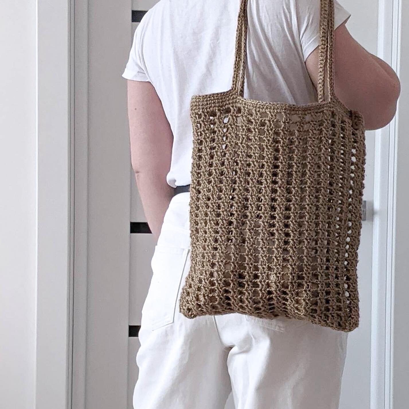 Crochet Eco Friendly Jute Bag. Natural Market Bag - Etsy UK
