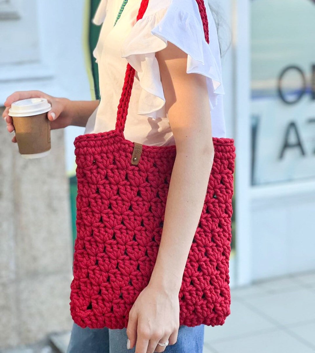 Red - Eco-Friendly Handmade Cotton Handbag for Women 14 main image 0