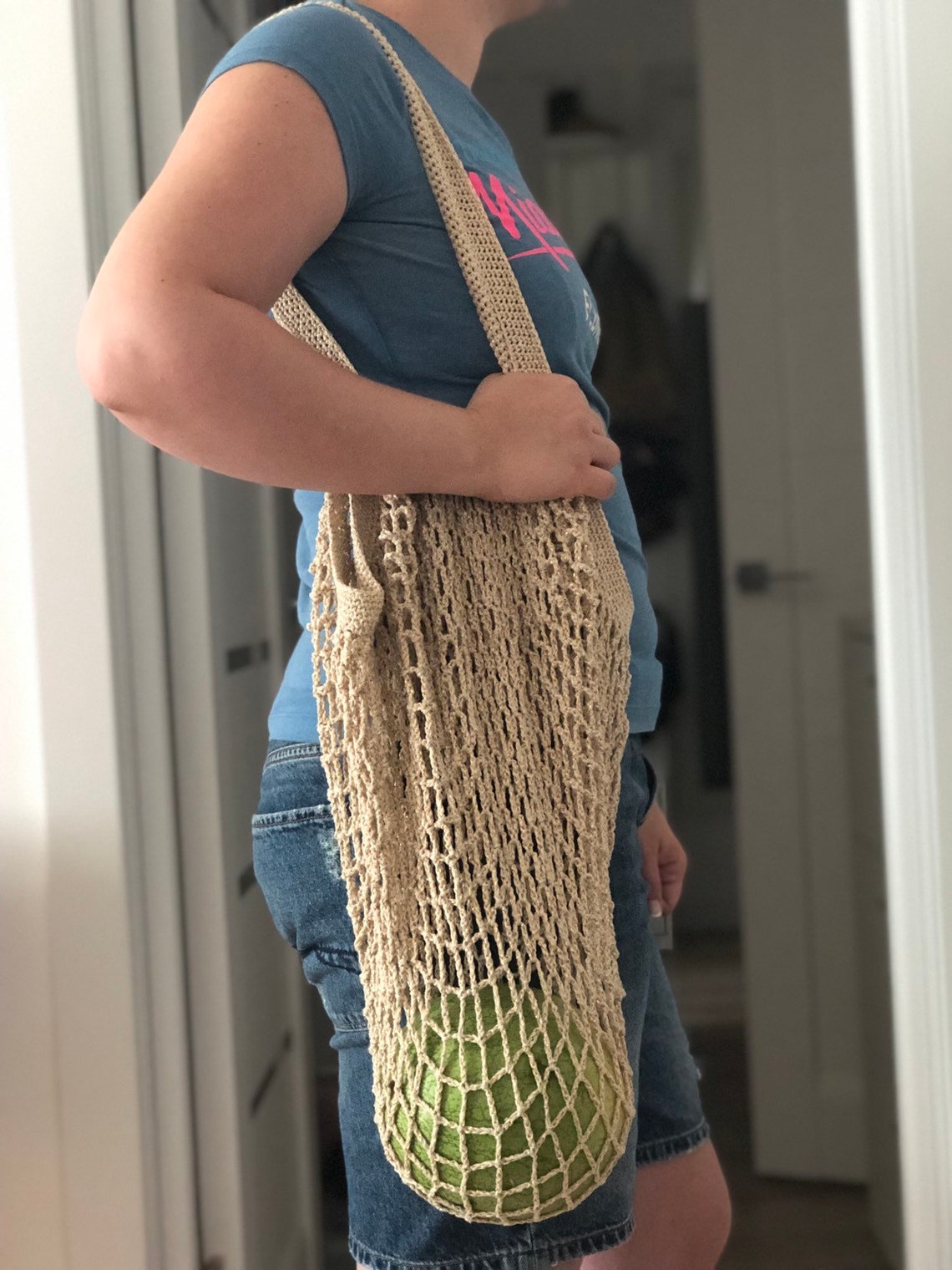 Crochet Market Bag Bag Mesh Bag Reusable Narket Bag Etsy