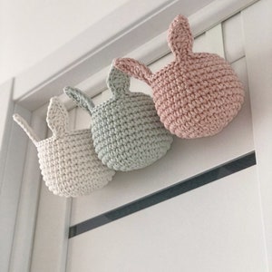 Crochet nursery wallhanging basket, Easter basket, Easter bunny