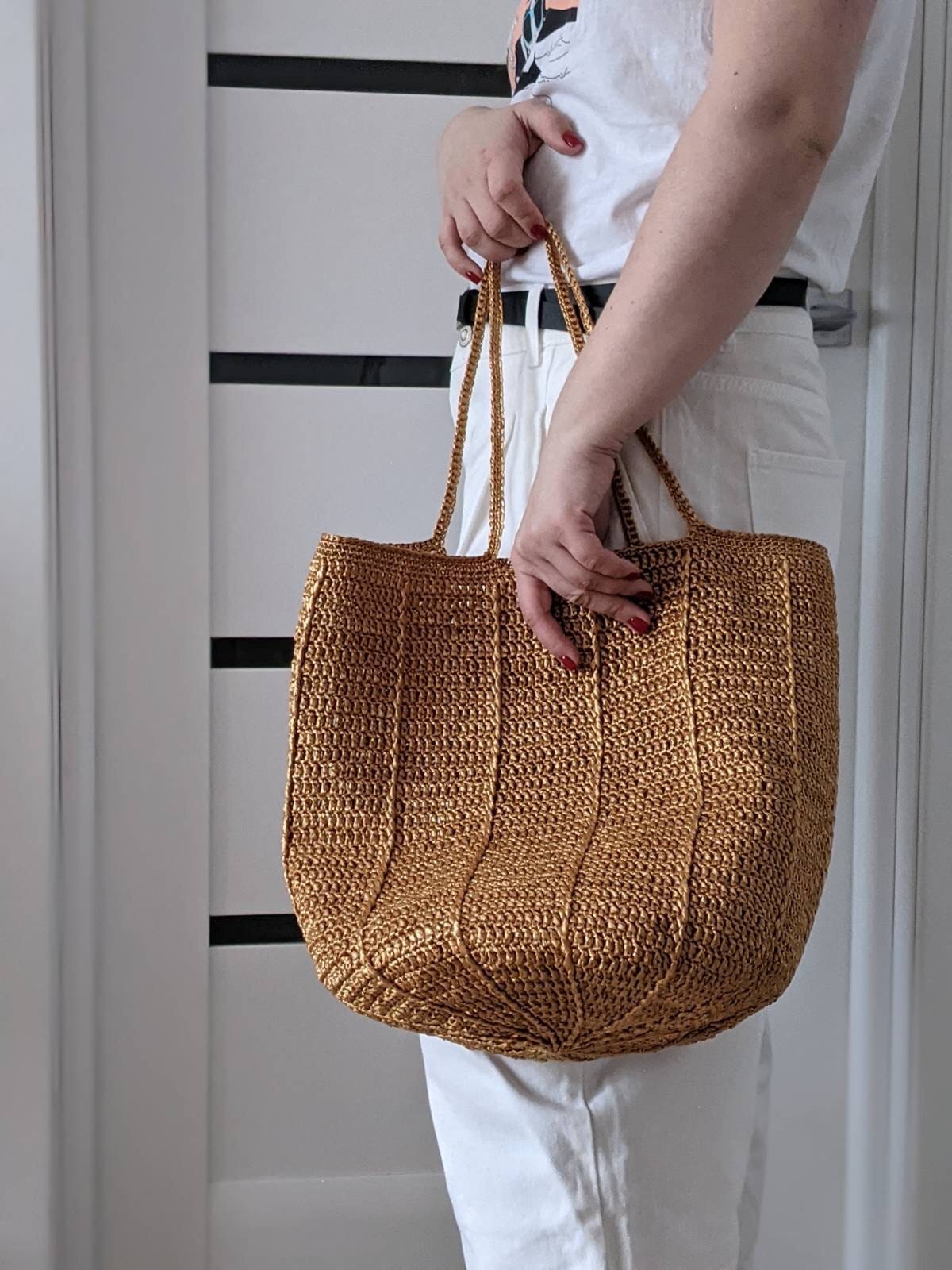 Crochet Raffia Summer Tote Bag - Etsy