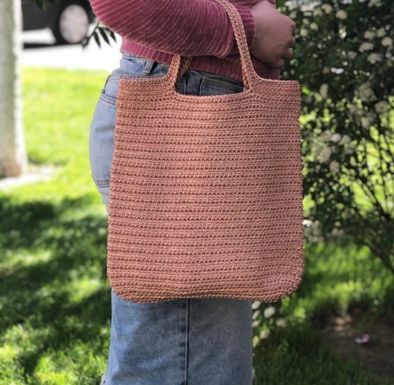 Crochet Rose Gold Shiny Handbag - Etsy Australia